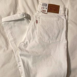 Levi 501 Skinny Stretch white Jeans